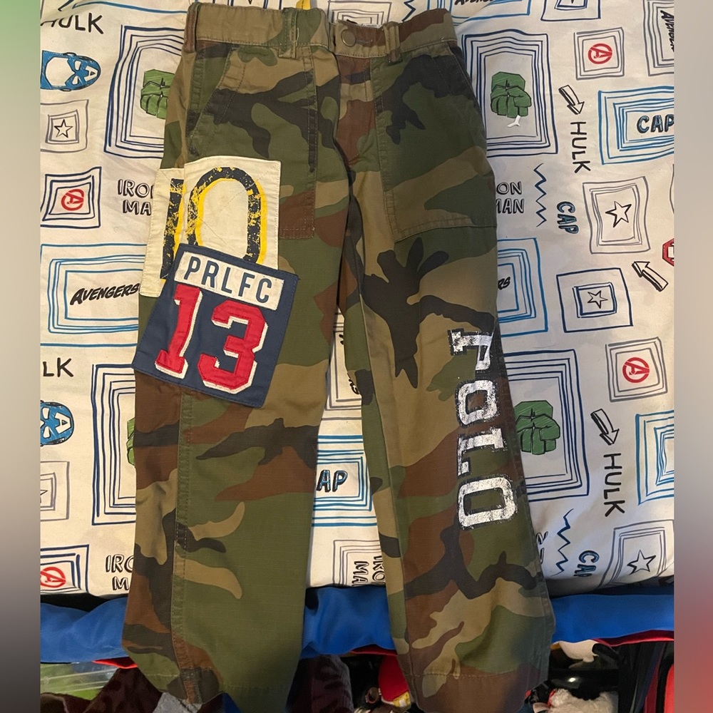 kids ralph lauren cargo camouflage pants
